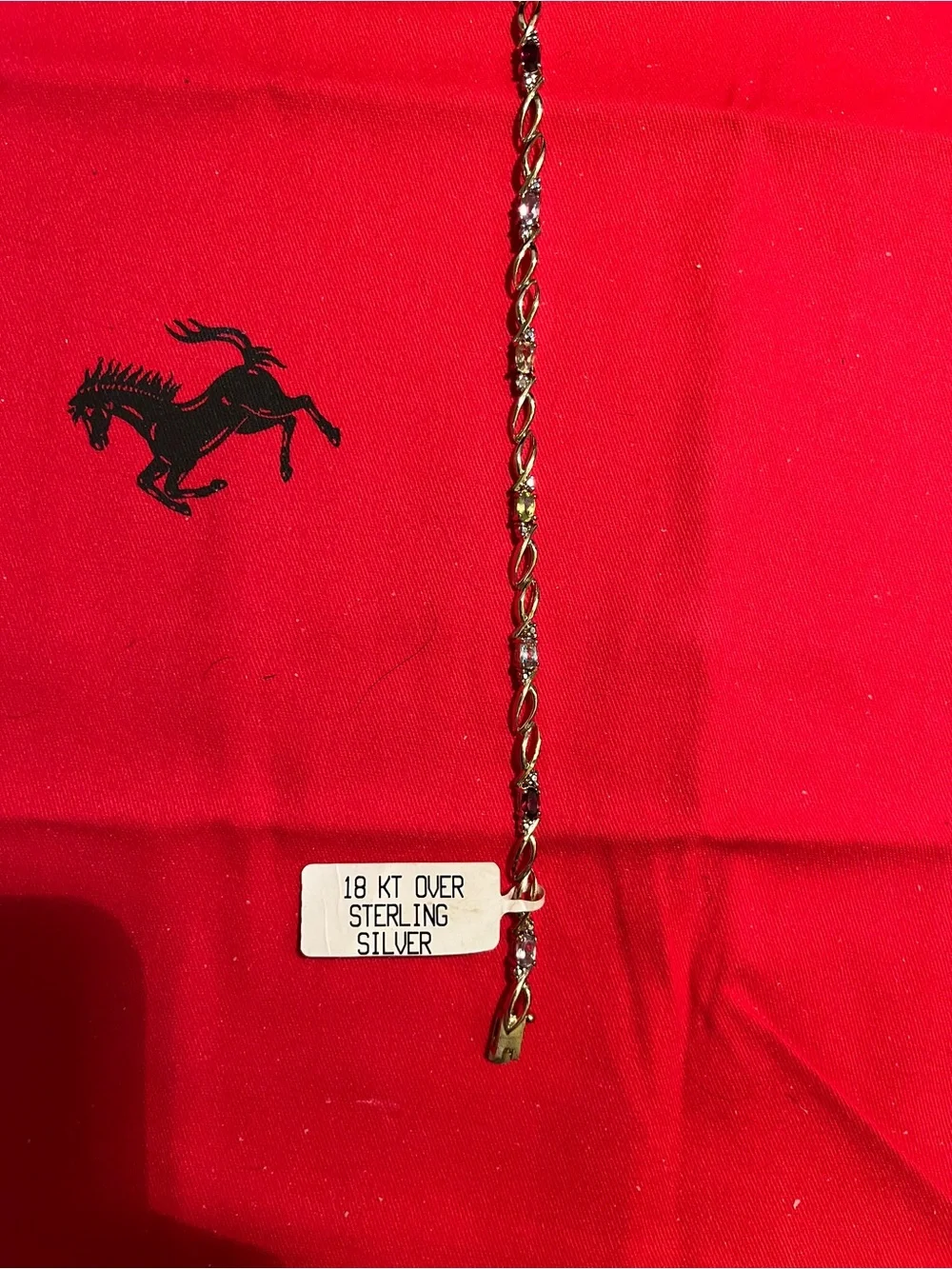 Macy's Silver-Tone Women's Bracelet with Genuine Diamond Tag